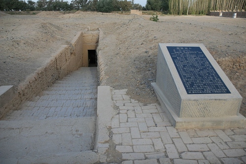 Entrance to the Astana Tombs near Turpan, Xinjiang