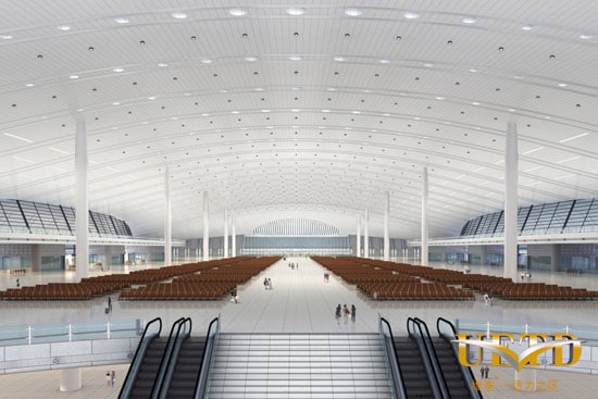 Inside the Urumqi High-speed rail station in Xinjiang