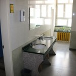 Public bathrooms at the Baolu Hostel in Urumqi, Xinjiang