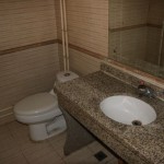 Private bathroom at the Baolu Hostel in Urumqi, Xinjiang