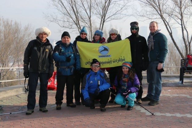 The Uyghur hiking group in Urumqi, Xinjiang