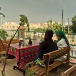 Outdoor Terrace at the Kashgar Pamir Youth Hostel in Xinjiang