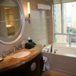 Standard bathroom at the Urumqi Sheraton Hotel