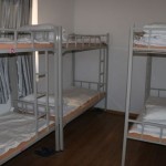 A 10-person dorm room at the White Camel Youth Hostel in Turpan, Xinjiang