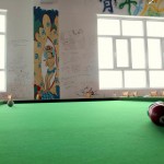 Pool table at the Tashkorgan K2 Youth Hostel in Xinjiang