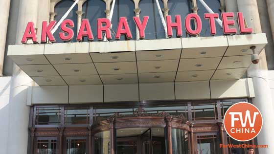 A front view of the Urumqi Aksaray Hotel