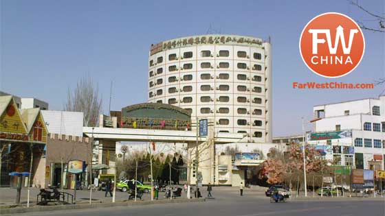 A view of Kashgar's Chini Bagh Hotel in Xinjiang, home of the old British Consulate