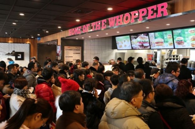 The very first Burger King that opened in Xinjiang, China