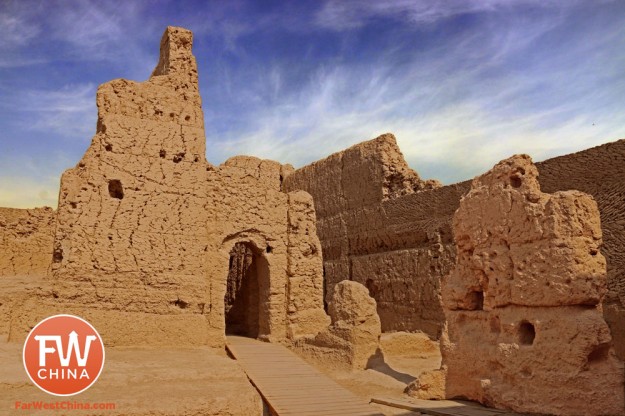 The Jiaohe ancient city ruins in Turpan, Xinjiang