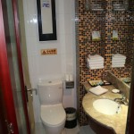 Bathroom view at the Turpan Jiaotong Hotel