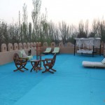 The open-air balcony on the roof of the Turpan Silk Road Lodge - The Vines