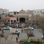 The Uyghur bazaar across the street from the Turpan Jiaotong Hotel