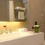 A luxurious bathroom at the Grand Mercure Hotel in Urumqi, Xinjiang