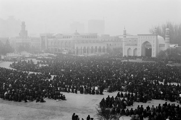 Prayers at the Id Kah Mosque in Kashgar, Xinjiang