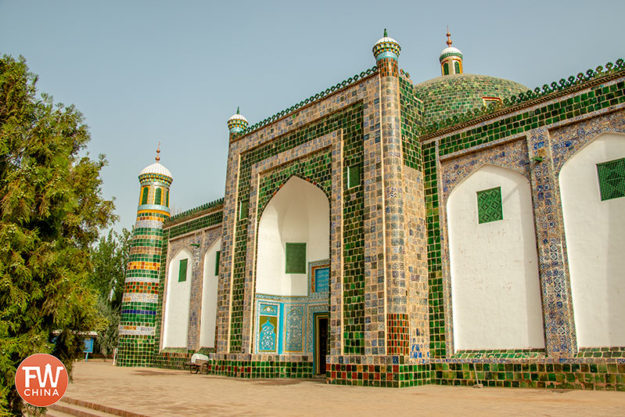 Front of the Apak Khoja Mausoleum in Kashgar