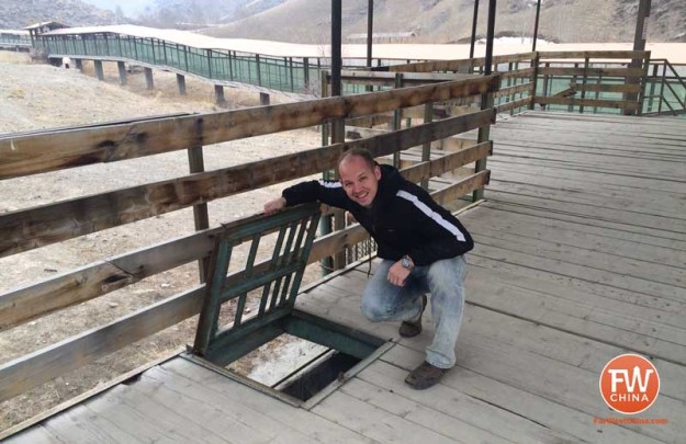 An unlocked hatch at the Xinjiang Tianshan Safari Park