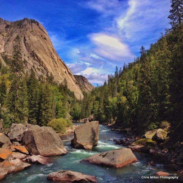 River running through Keketuohai Park in Xinjiang, China