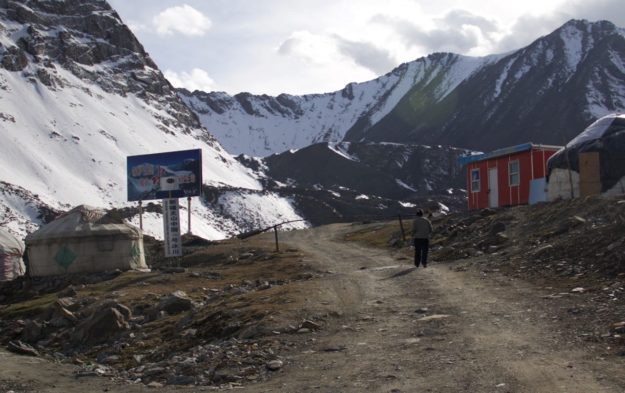 The entrance to the Urumqi No 1 Glacier in Xinjiang, China