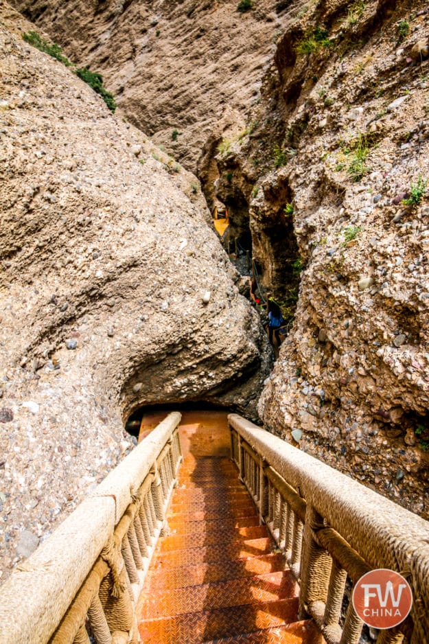 A staircase down from Shiptons Arch