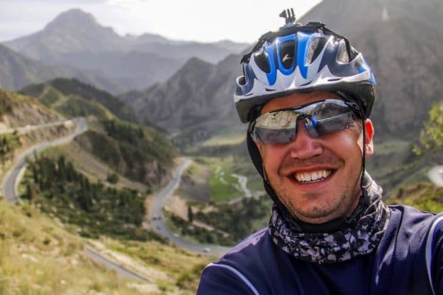 Josh from FarWestChina cycling in Xinjiang