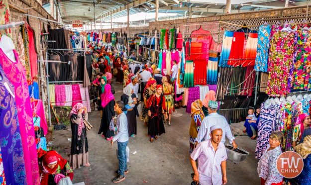 Inside the Kashgar Sunday Bazaar in Xinjiang, China