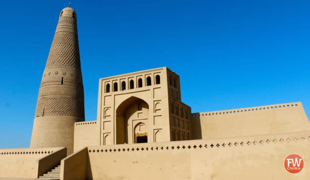 The beautiful Emin Minaret, one of the most famous places to visit in Turpan