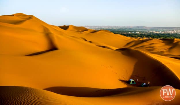 Kumtagh Desert sand dunes near Turpan