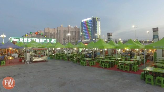 The Wusu Night Market in Xinjiang, China