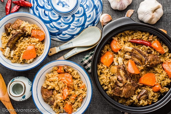 Uyghur lamb pilaf, also known as Uyghur polo