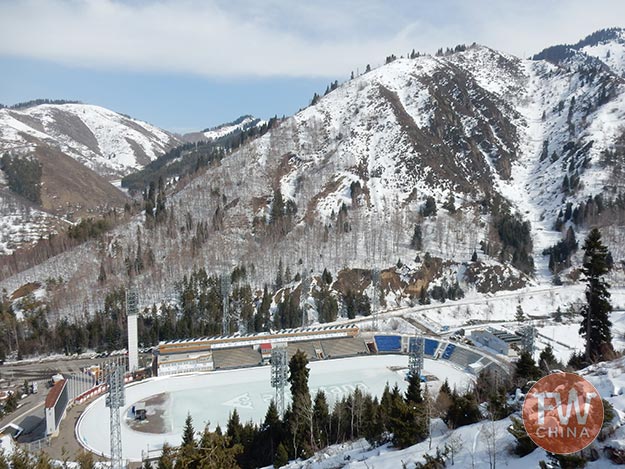 The Medeu ice rink in Kazakhstan