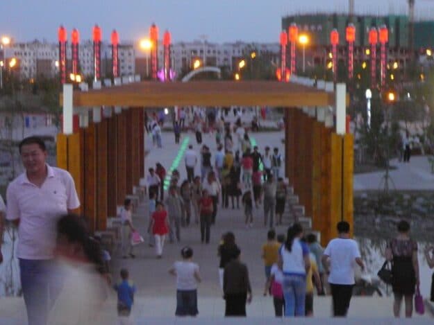 Karamay city park in Xinjiang, China